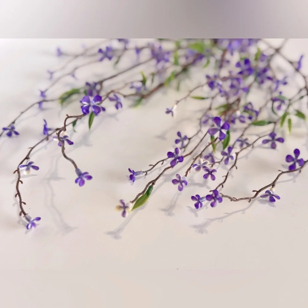 LIFELIKE Purple Willow Blossom Flower Picks Floral Home Decor Arrangement Wreath